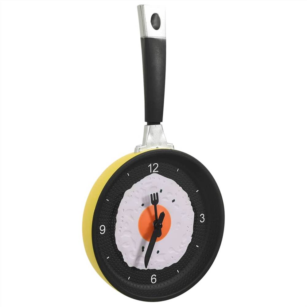 Wall Clock with Fried Egg Pan Design 18.8 cm