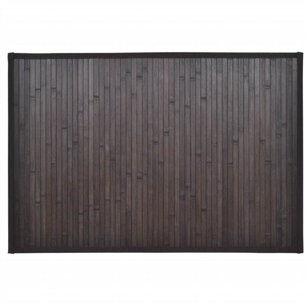 Bamboo Bath Mats 4 pcs 60x90 cm Dark Brown