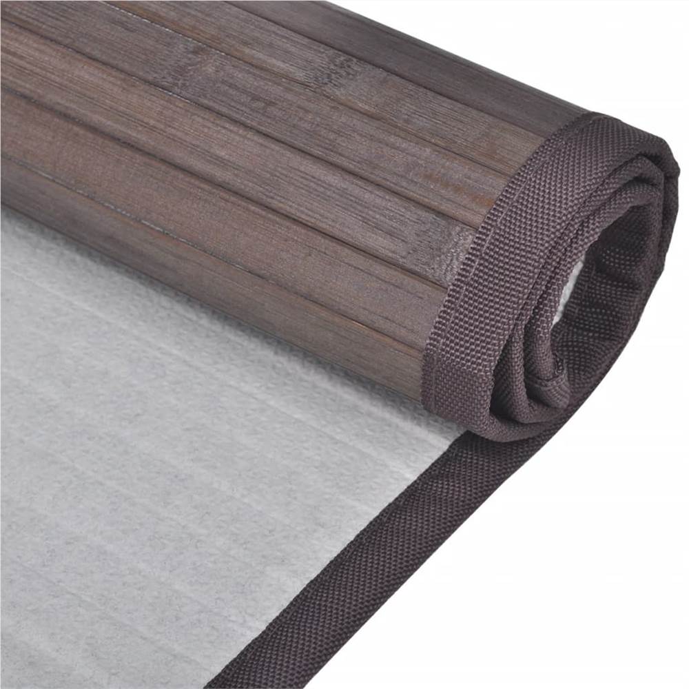 Bamboo Bath Mats 4 pcs 60x90 cm Dark Brown