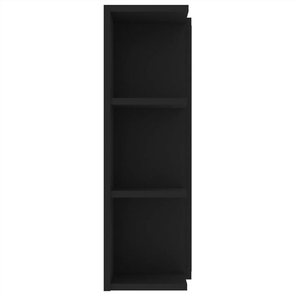Bathroom Mirror Cabinet Black 80x20.5x64 cm Chipboard