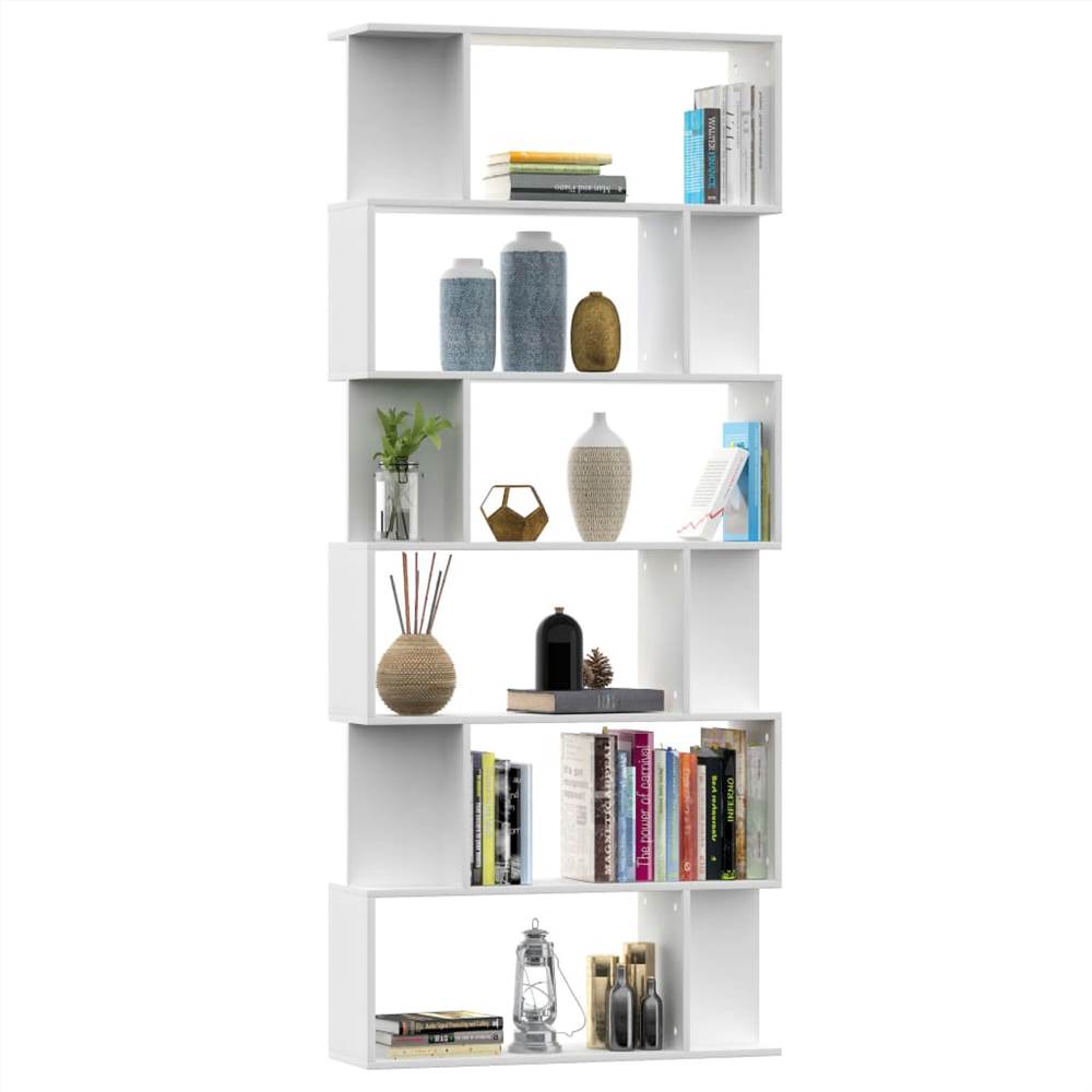 Book Cabinet/Room Divider White 80x24x192 cm Chipboard