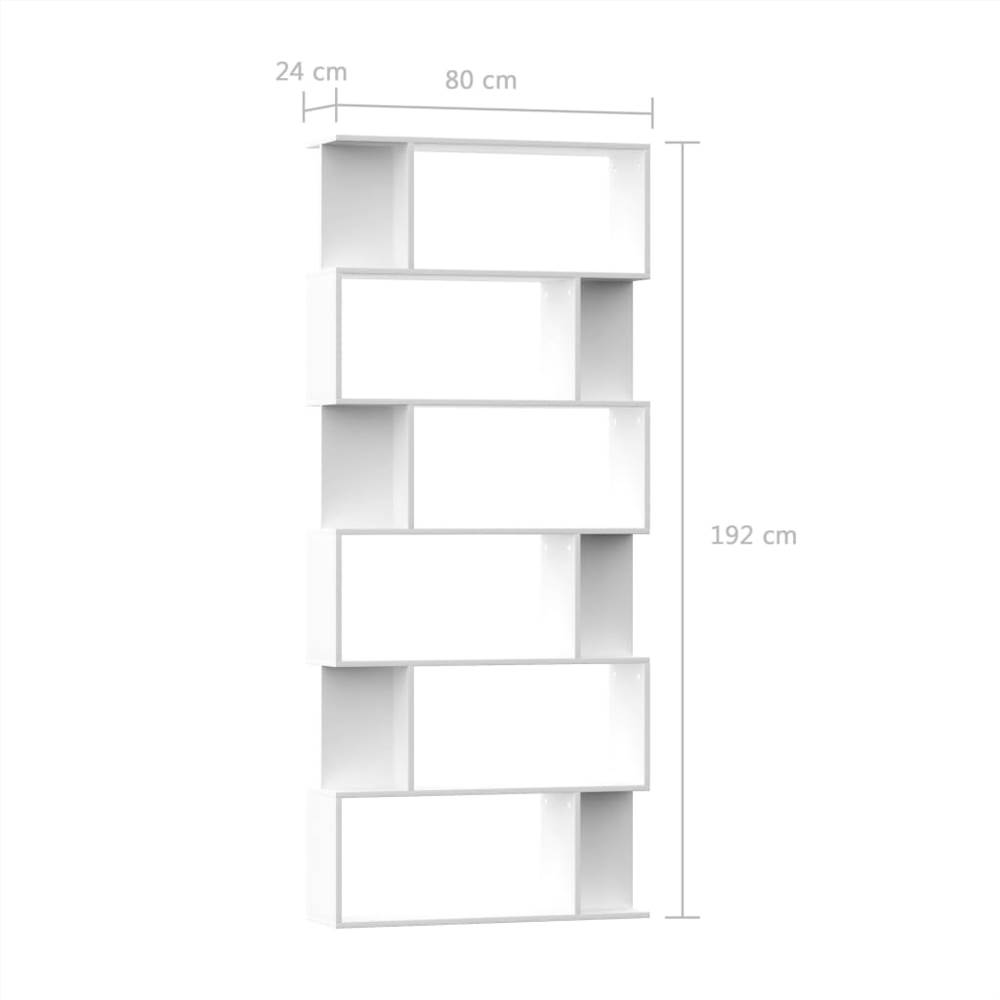 Book Cabinet/Room Divider White 80x24x192 cm Chipboard