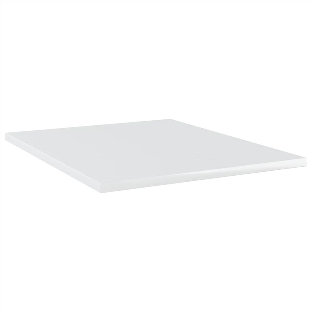 Bookshelf Boards 4 pcs High Gloss White 40x50x1.5 cm Chipboard
