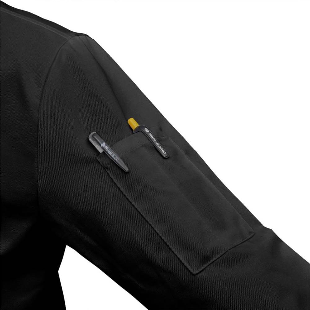 Chef Jackets 2 pcs Long Sleeve Size XL Black