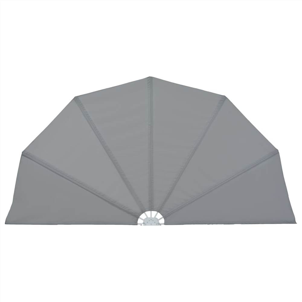 Collapsible Terrace Side Awning Grey 160 cm