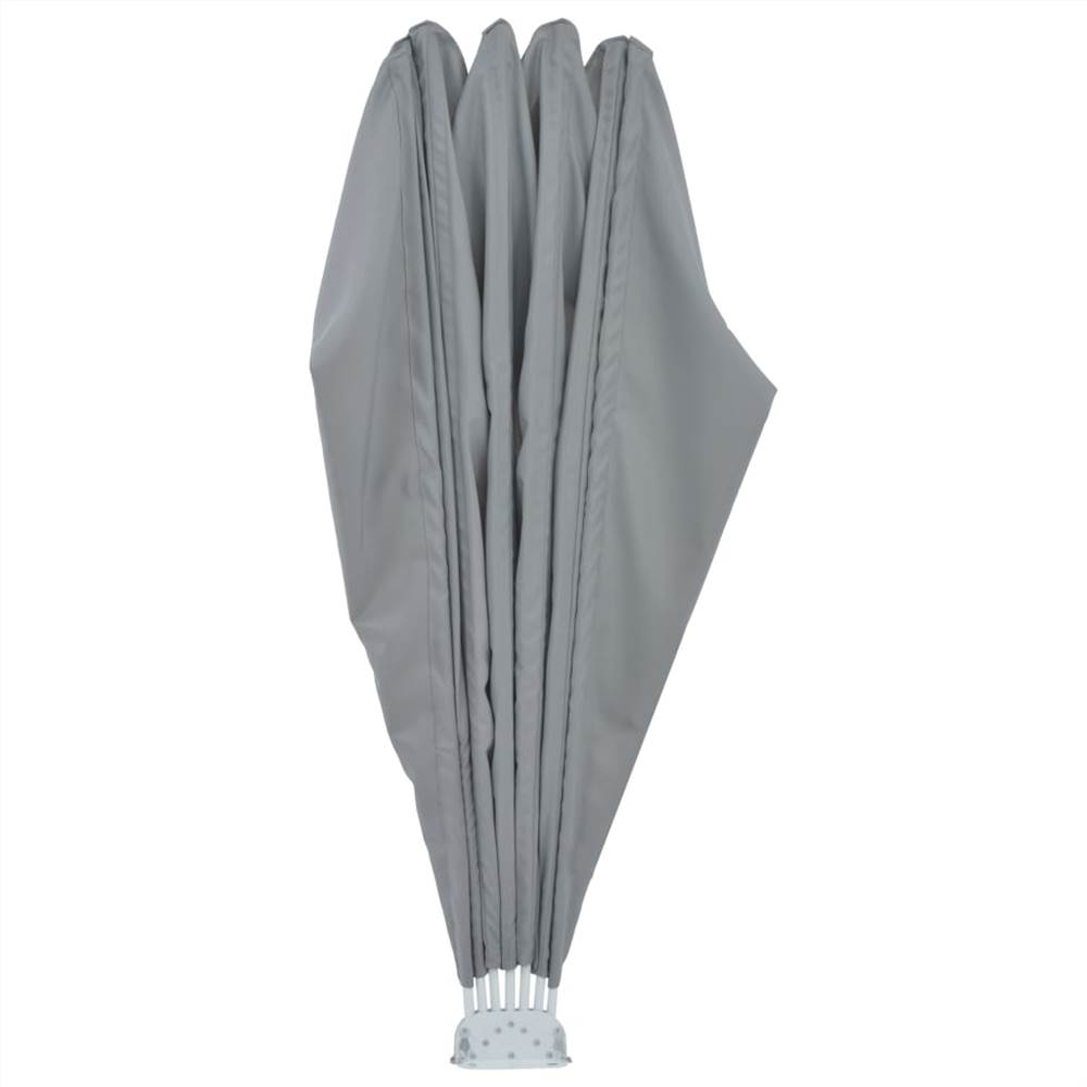 Collapsible Terrace Side Awning Grey 160 cm