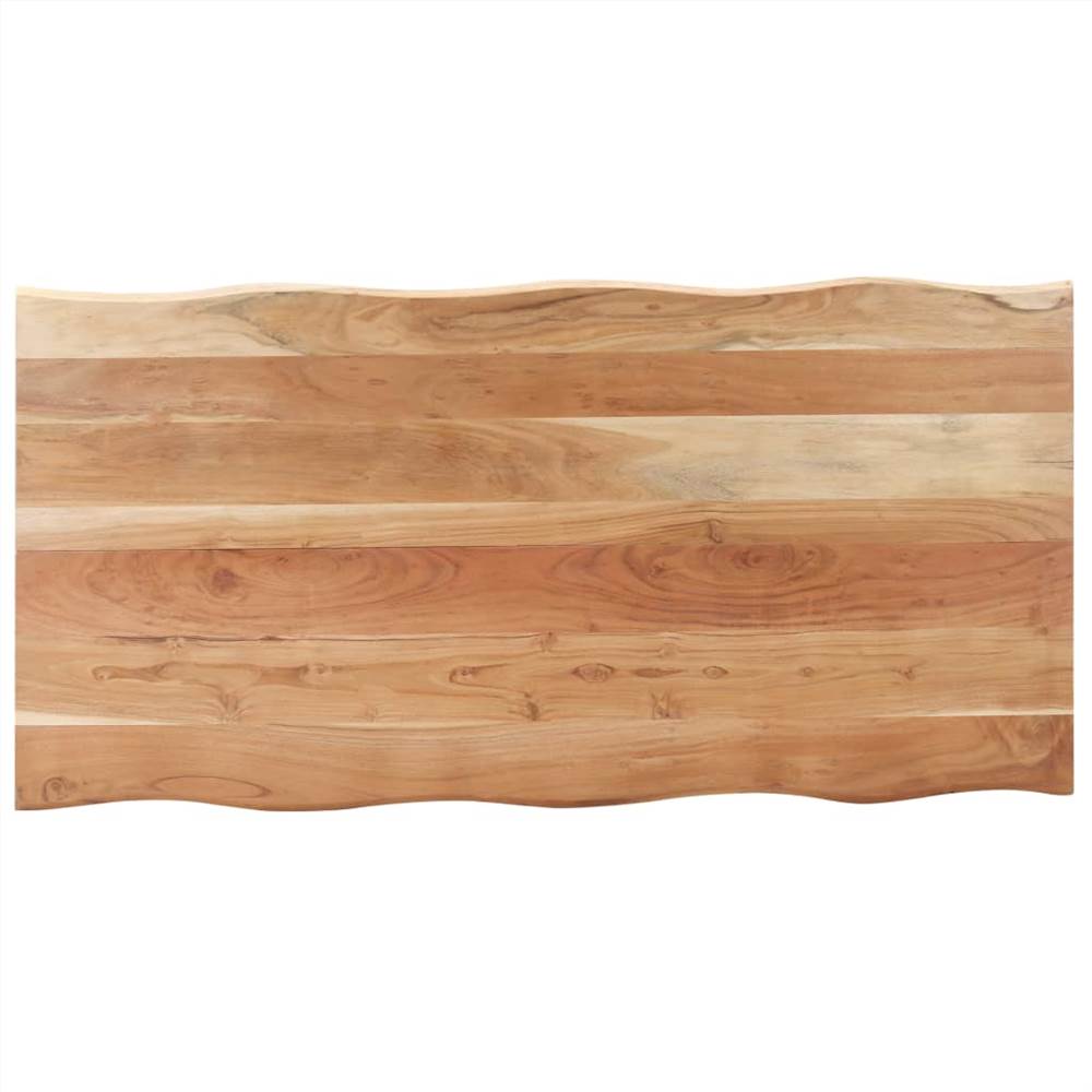 Dining Table with Live Edges 140x60x75 cm Solid Acacia Wood