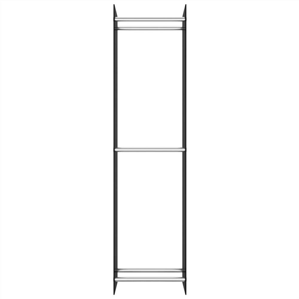 Firewood Rack Black 40x35x160 cm Glass