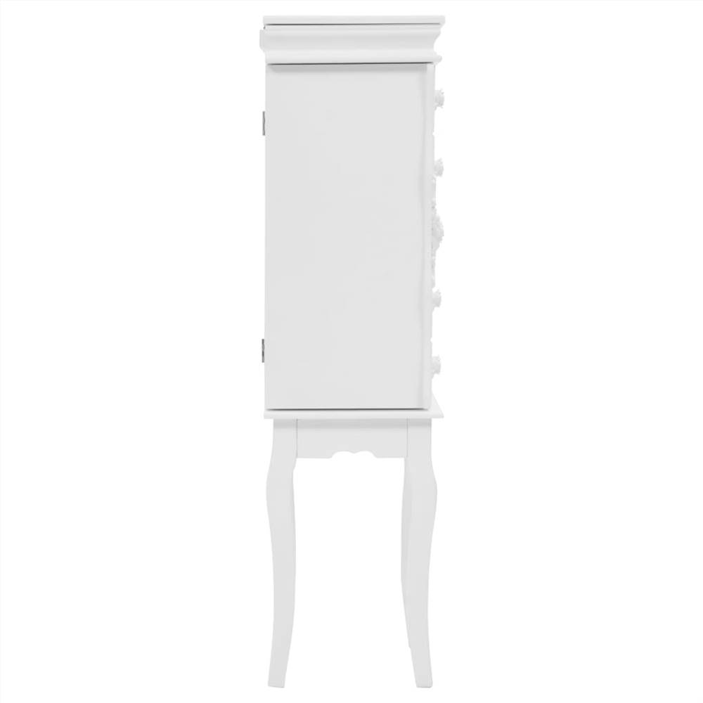 Free Standing Jewelery Cabinet White
