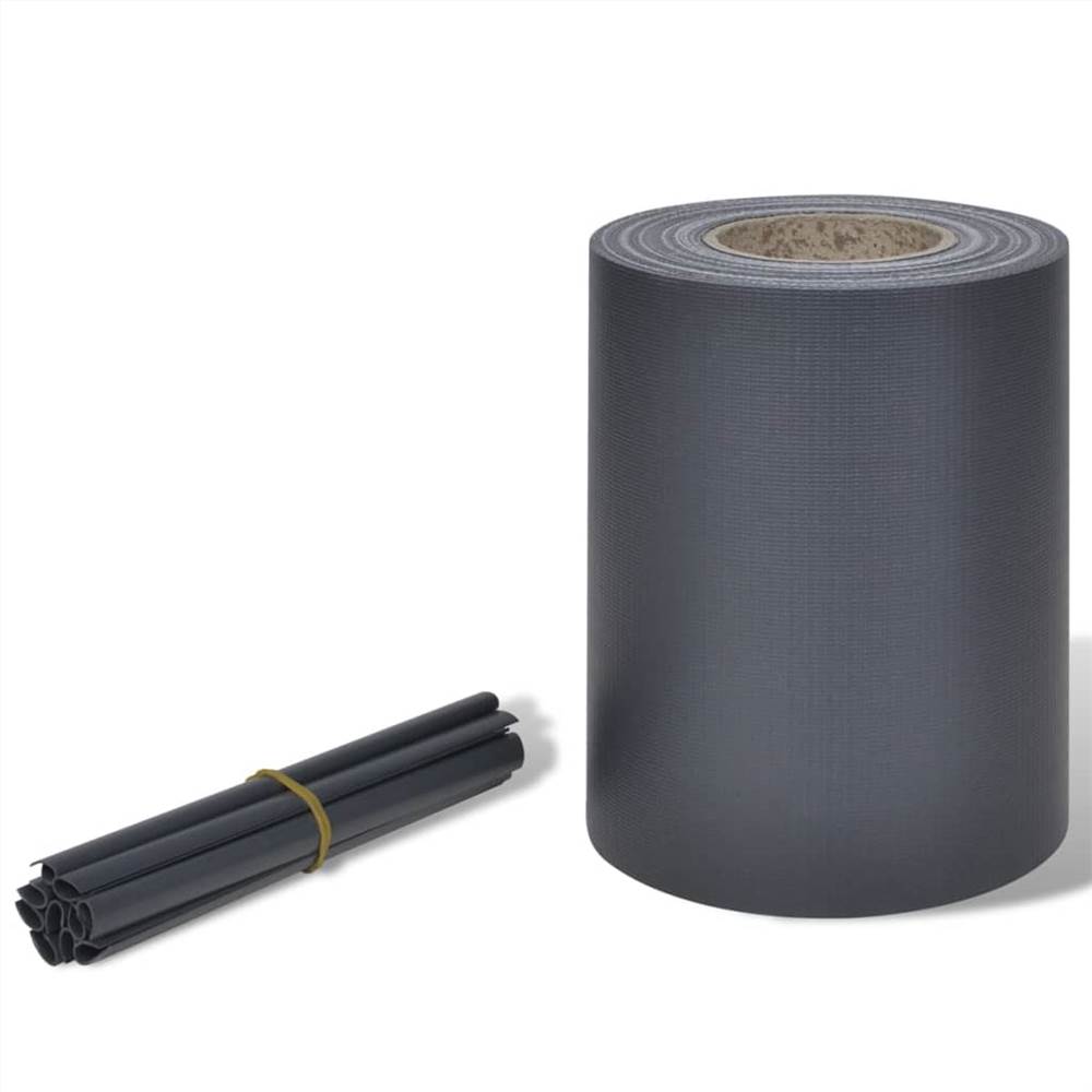 Garden Privacy Screens 2 pcs PVC 70x0.19 m Dark Grey