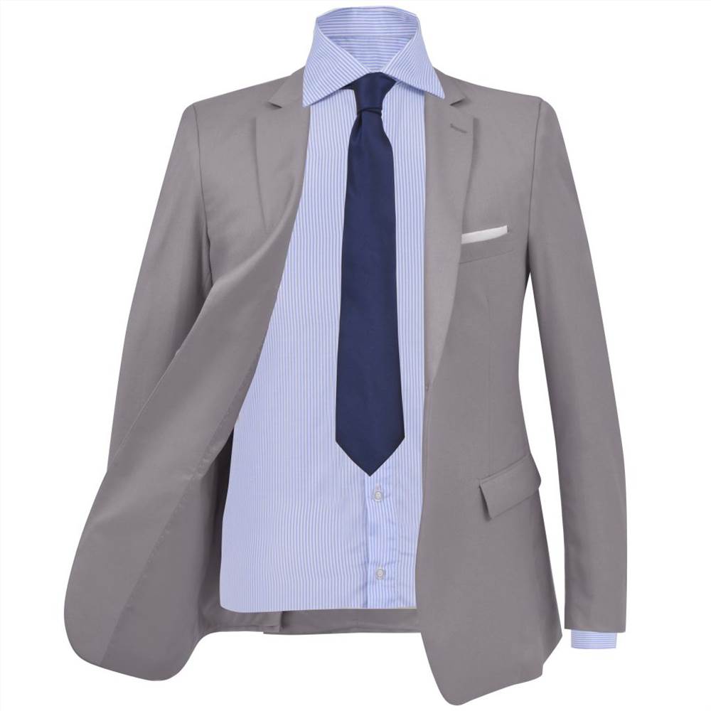 Mens 2 Piece Business Suit Size 48 Light Grey