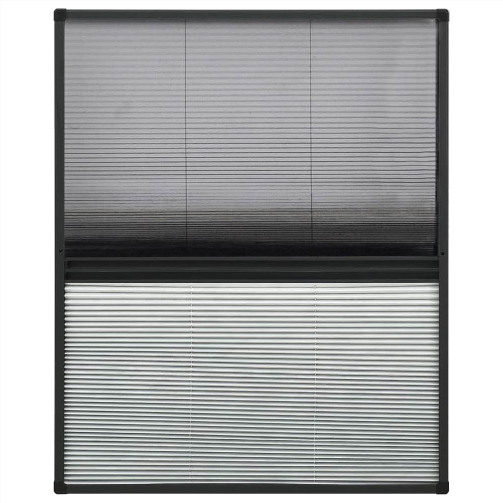 Plisse Insect Screen for Windows Aluminium 60x80 cm with Shade