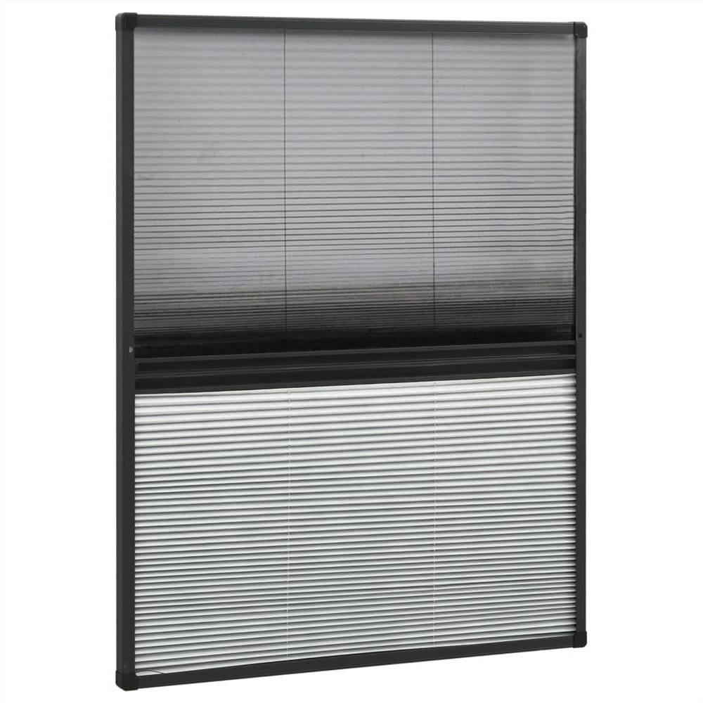 Plisse Insect Screen for Windows Aluminium 60x80 cm with Shade