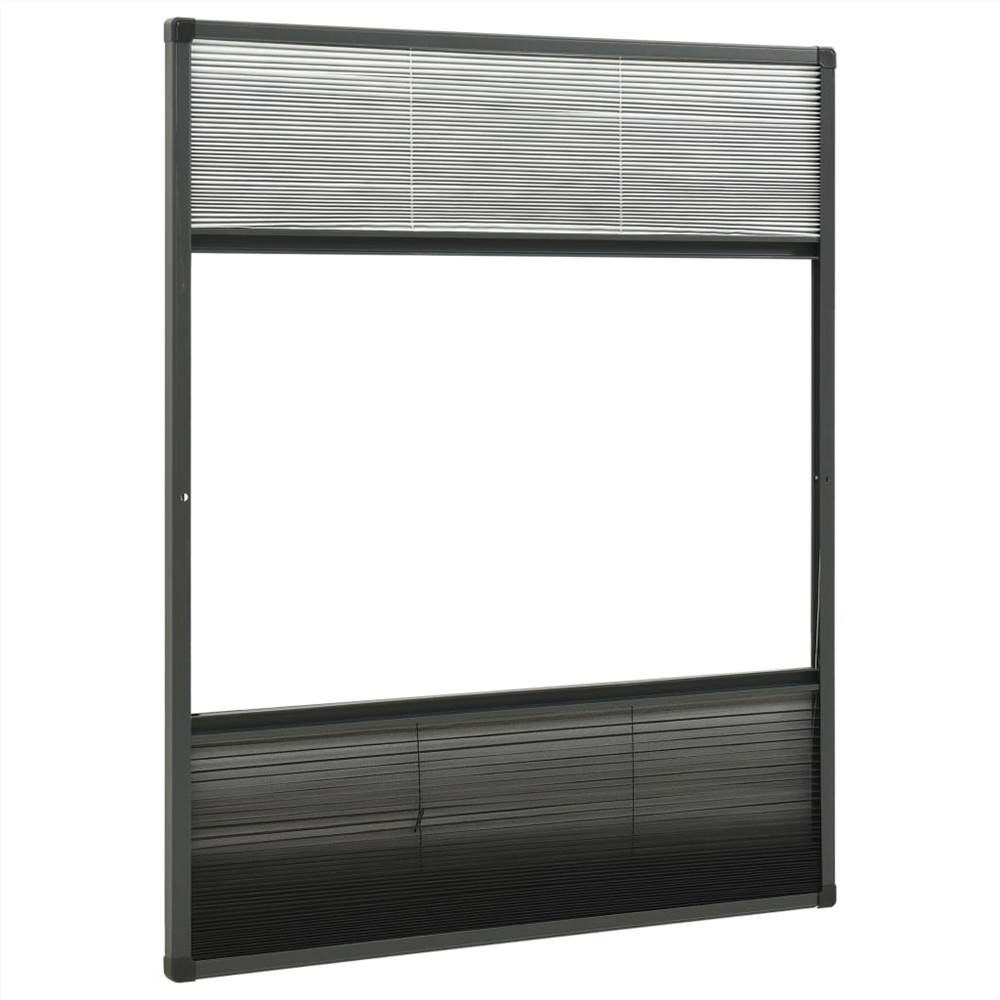 Plisse Insect Screen for Windows Aluminium 60x80 cm with Shade