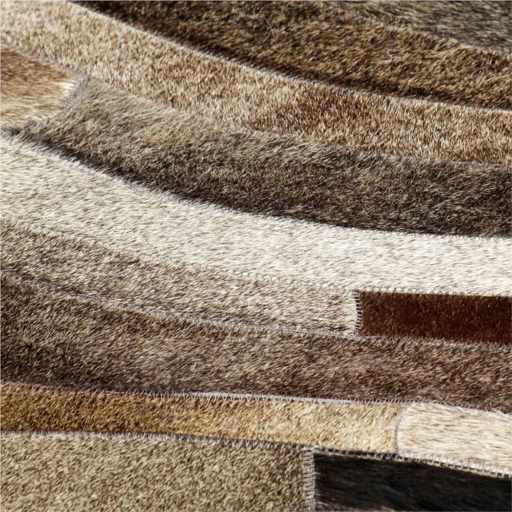Rug Genuine Hair-on Leather Patchwork 160x230 cm Grey/Silver