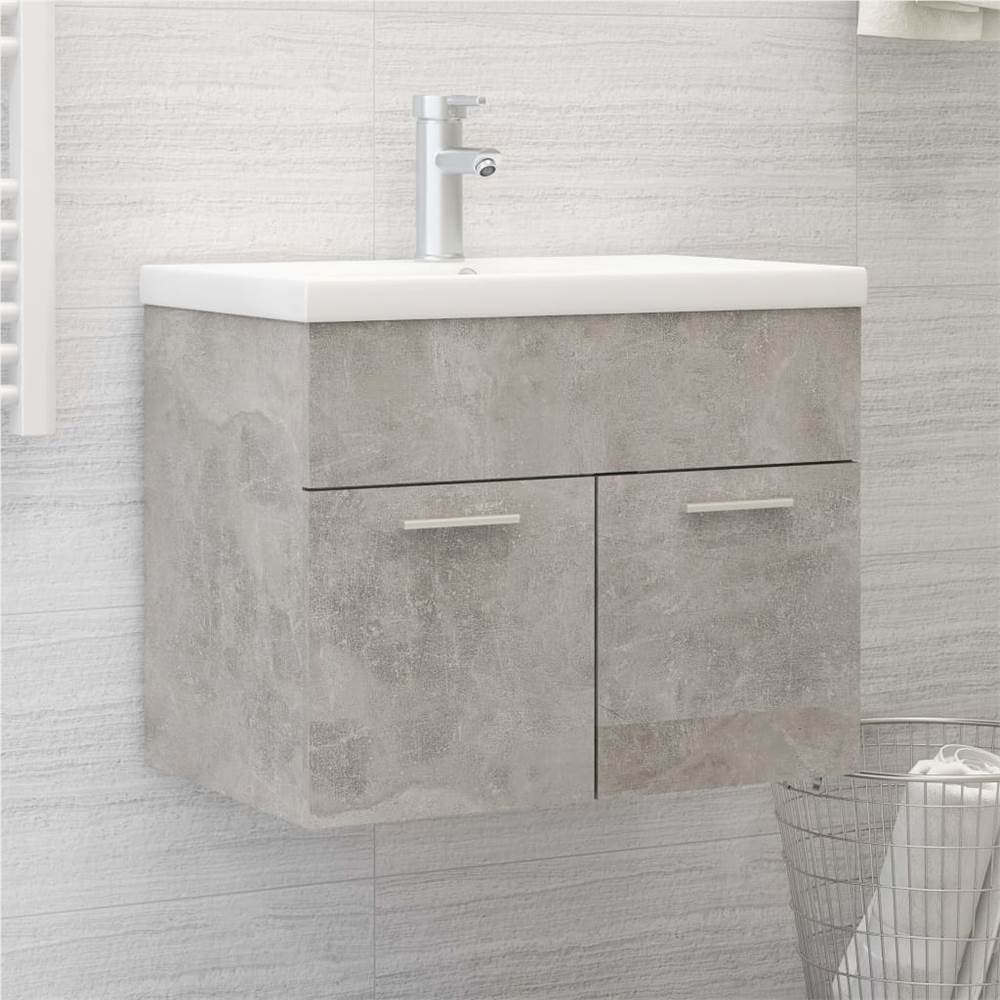 

Sink Cabinet Concrete Grey 60x38.5x46 cm Chipboard