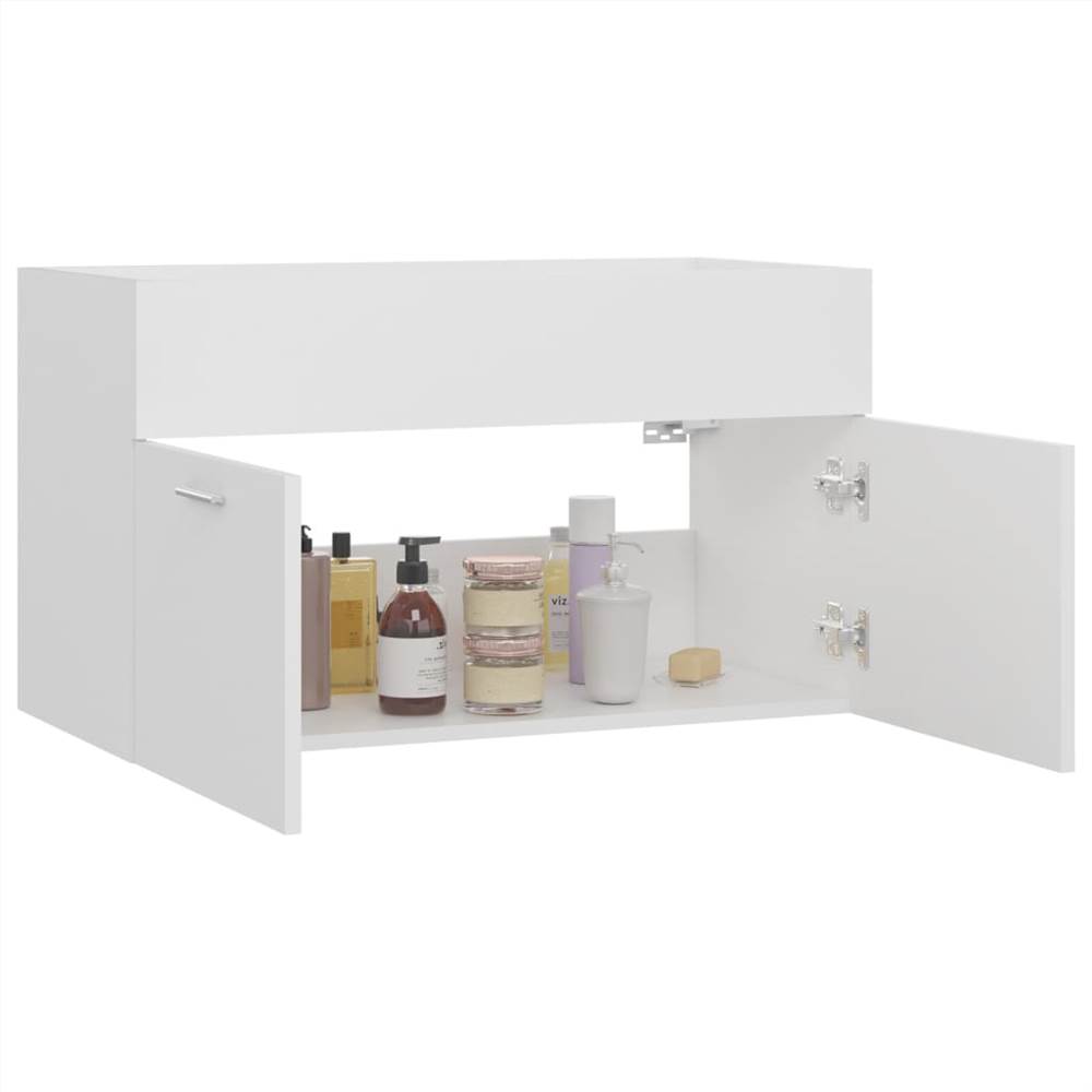 Sink Cabinet White 80x38.5x46 cm Chipboard