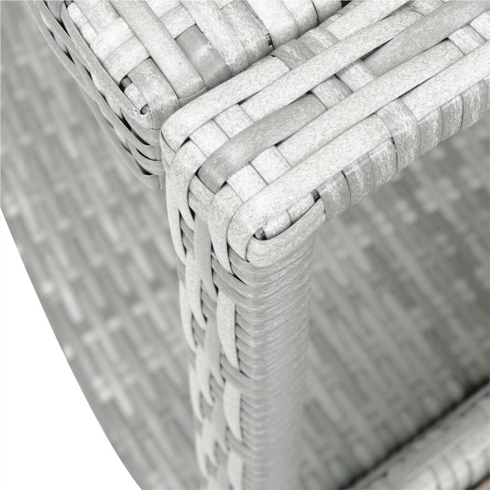 Spa Surround Light Grey Poly Rattan