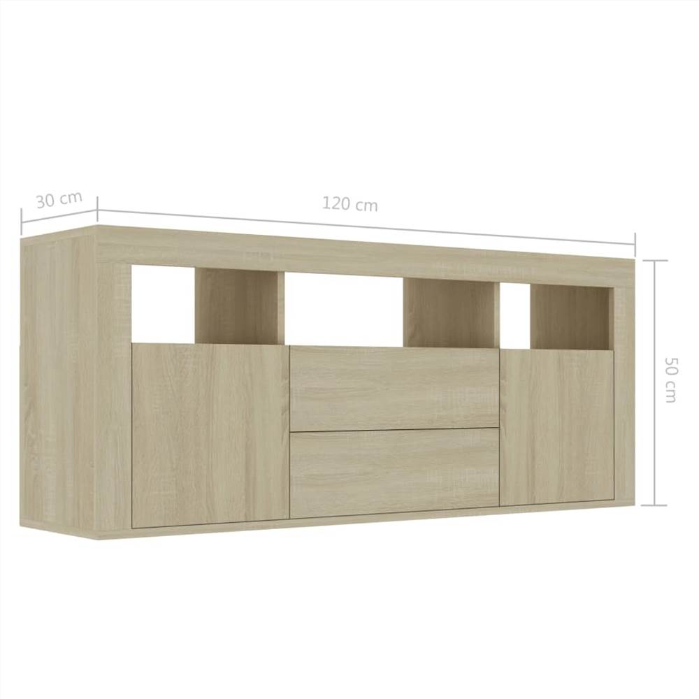 TV Cabinet Sonoma Oak 120x30x50 cm Chipboard