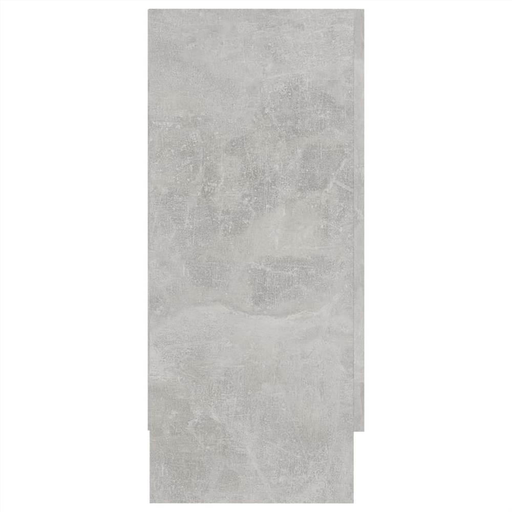 Vitrine Cabinet Concrete Grey 120x30.5x70 cm Chipboard