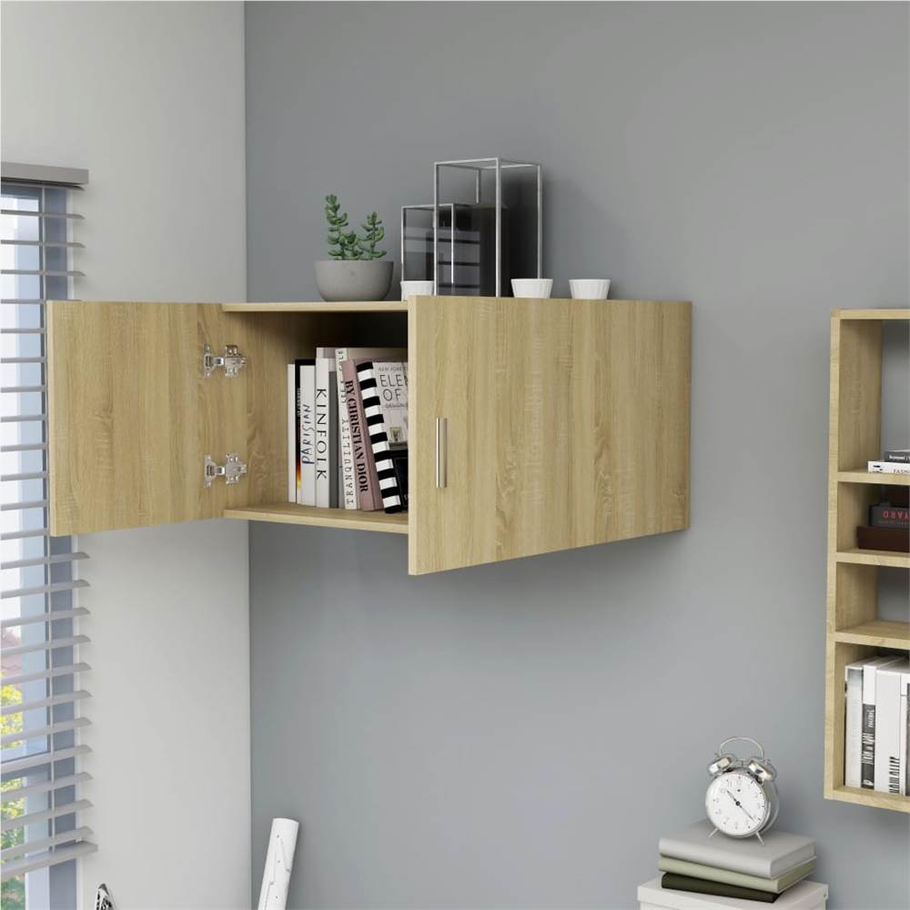 Wall Mounted Cabinet Sonoma Oak 80x39x40 cm Chipboard
