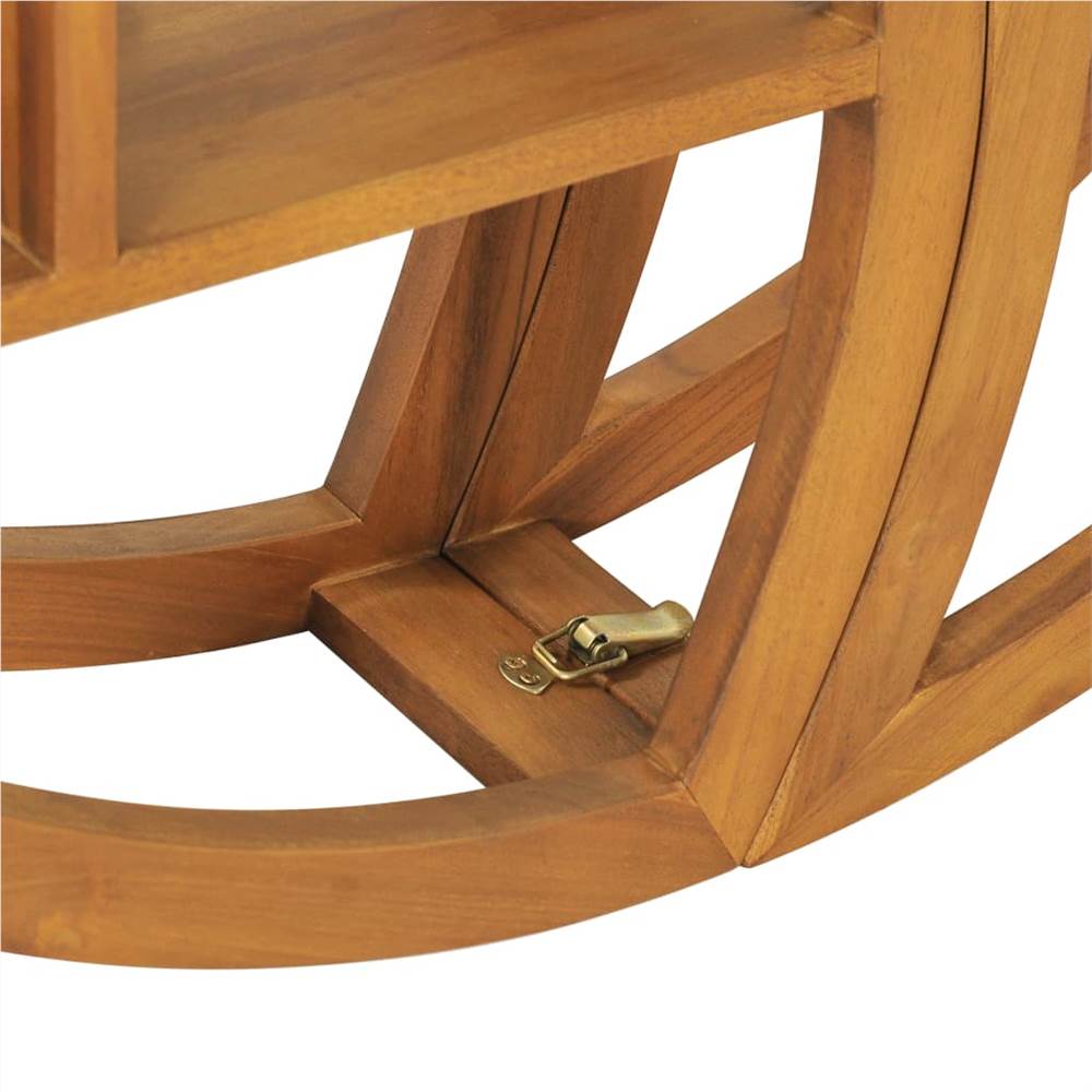 Yin Yang Wall Shelf 100x20x100 cm Solid Teak Wood