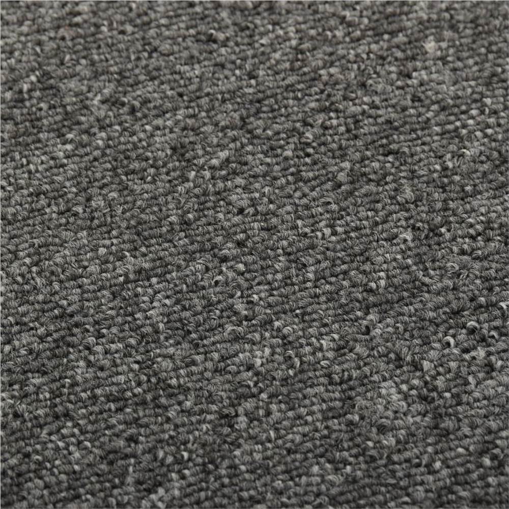 Carpet Floor Tiles 16 pcs 4 m² 25x100 cm Grey