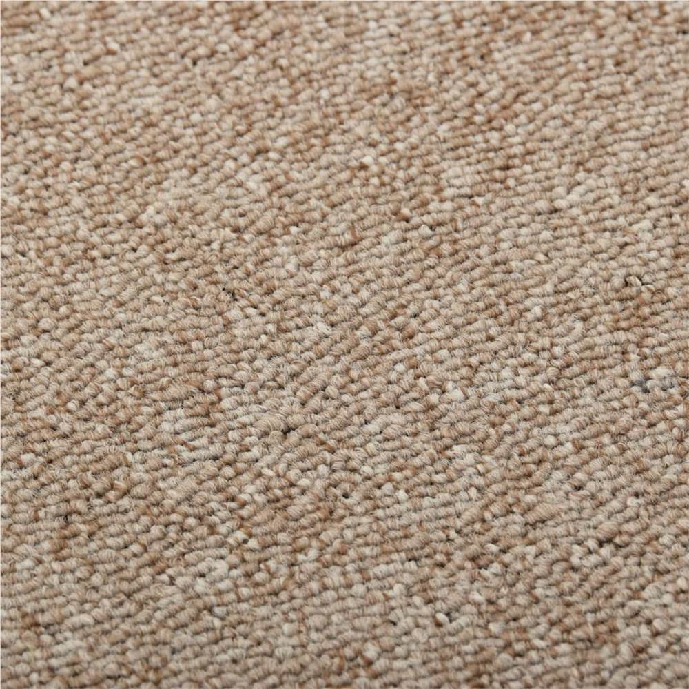 Carpet Floor Tiles 16 pcs 4 m² 25x100 cm Light Beige