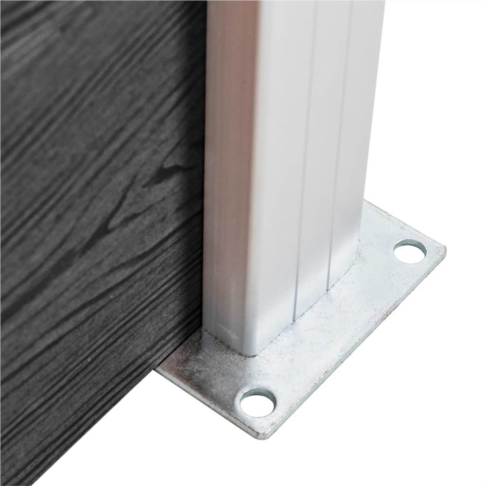 Fence Panel Set WPC 526x146 cm Grey