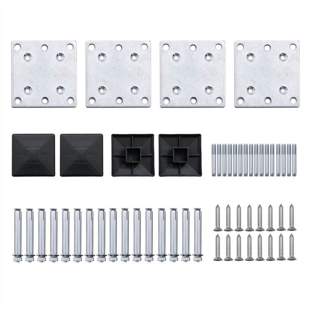 Fence Panel Set WPC 526x146 cm Grey