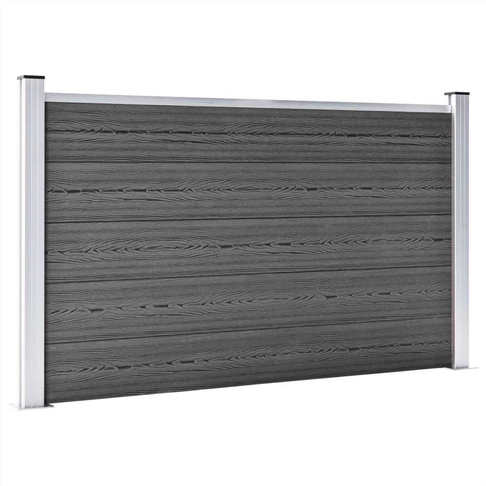 Fence Panel WPC 180x105 cm Black