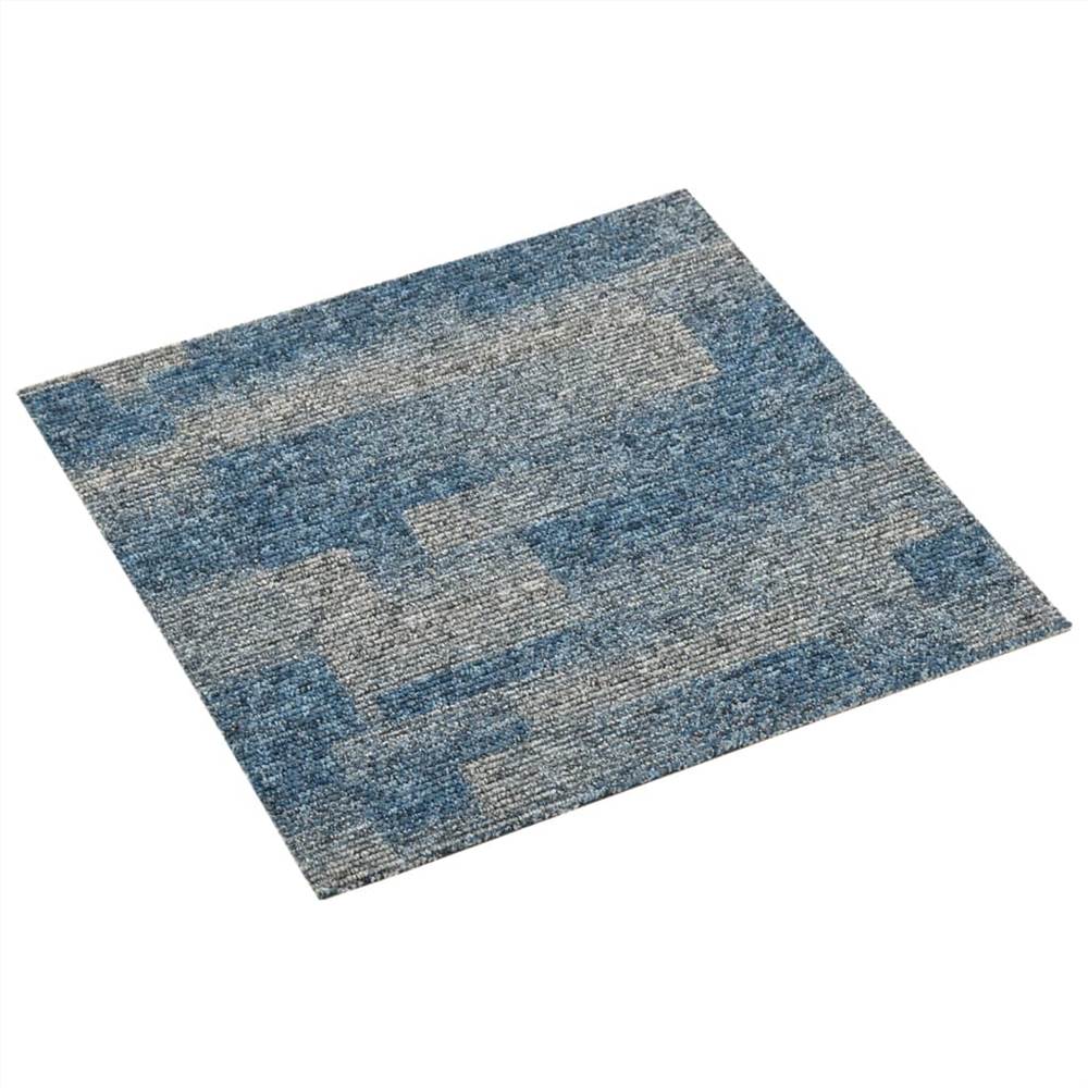 Floor Carpet Tiles 20 pcs 5 m² Light Blue