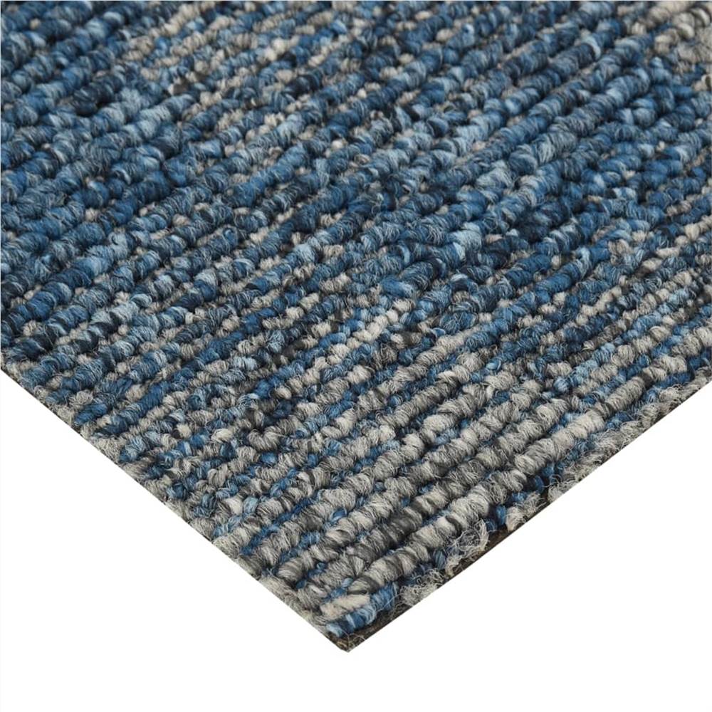 Floor Carpet Tiles 20 pcs 5 m² Light Blue