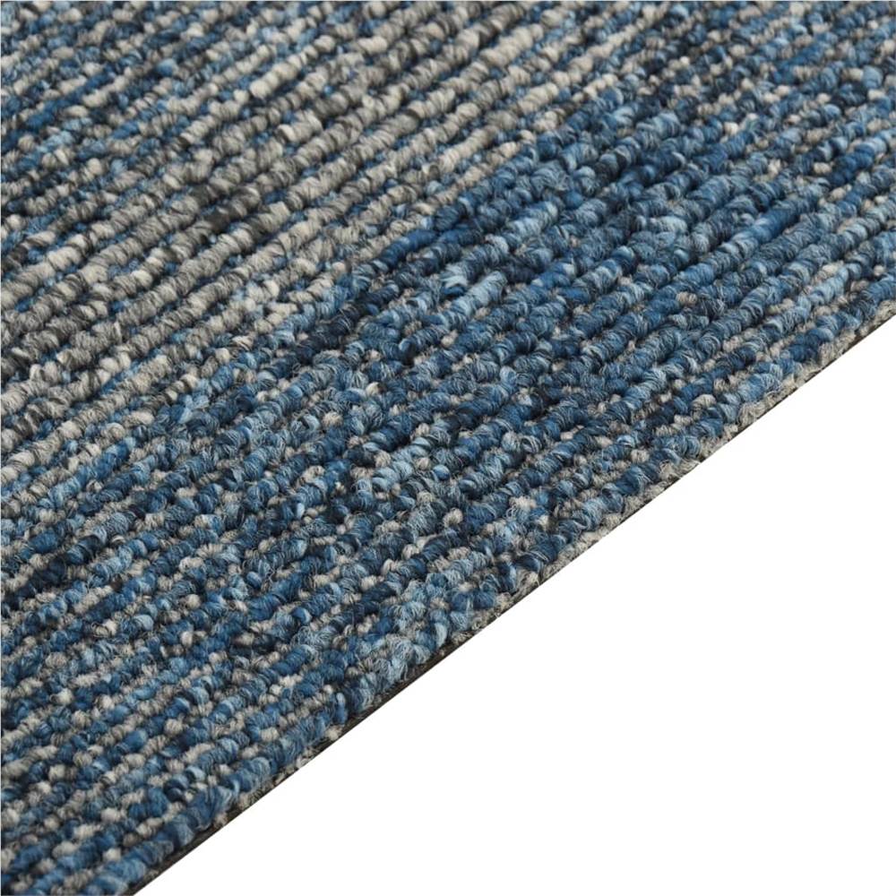 Floor Carpet Tiles 20 pcs 5 m² Light Blue