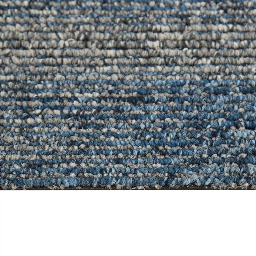 Floor Carpet Tiles 20 pcs 5 m² Light Blue