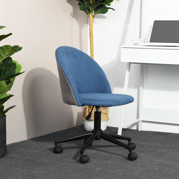 Fabric Swivel Chair Height Adjustable with Curved Backrest and Casters for Living Room, Bedroom, Dining Room, Office - Blue
Fabric Swivel Chair Height Adjustable with Curved Backrest and Casters for Living Room, Bedroom, Dining Room, Office - Blue