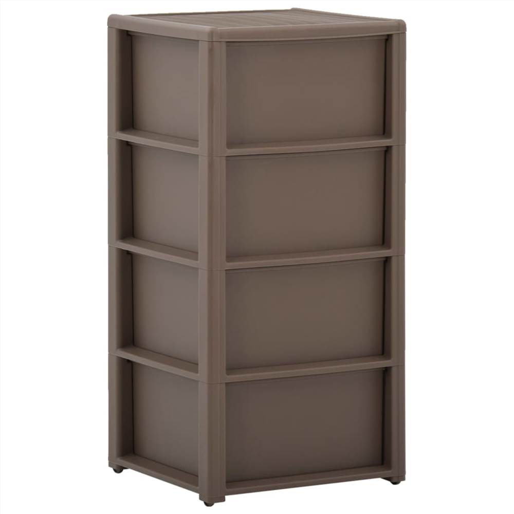 4-Drawer Chest Taupe 40x40x80 cm