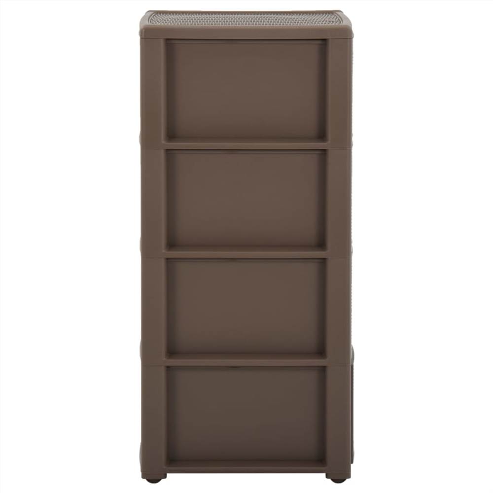 4-Drawer Chest Taupe 40x40x80 cm