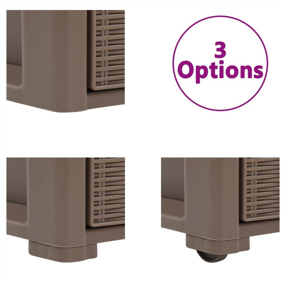 4-Drawer Chest Taupe 40x40x80 cm