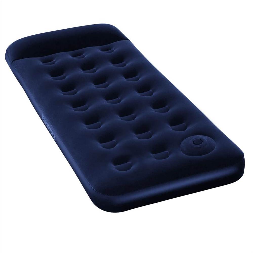 Bestway Inflatable Flocked Airbed Built-in Foot Pump 185x76x28cm 67223