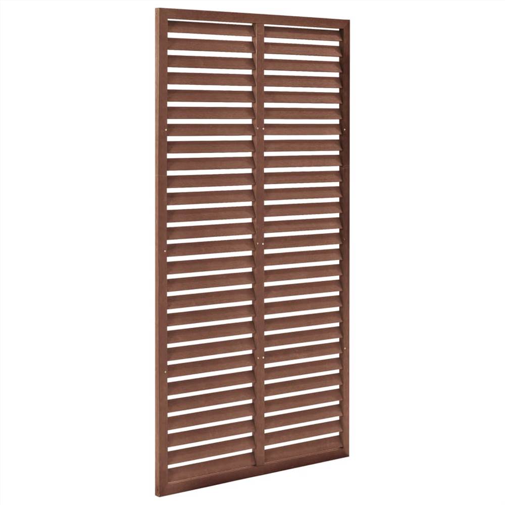 Louver Fence WPC 85x170 cm Brown