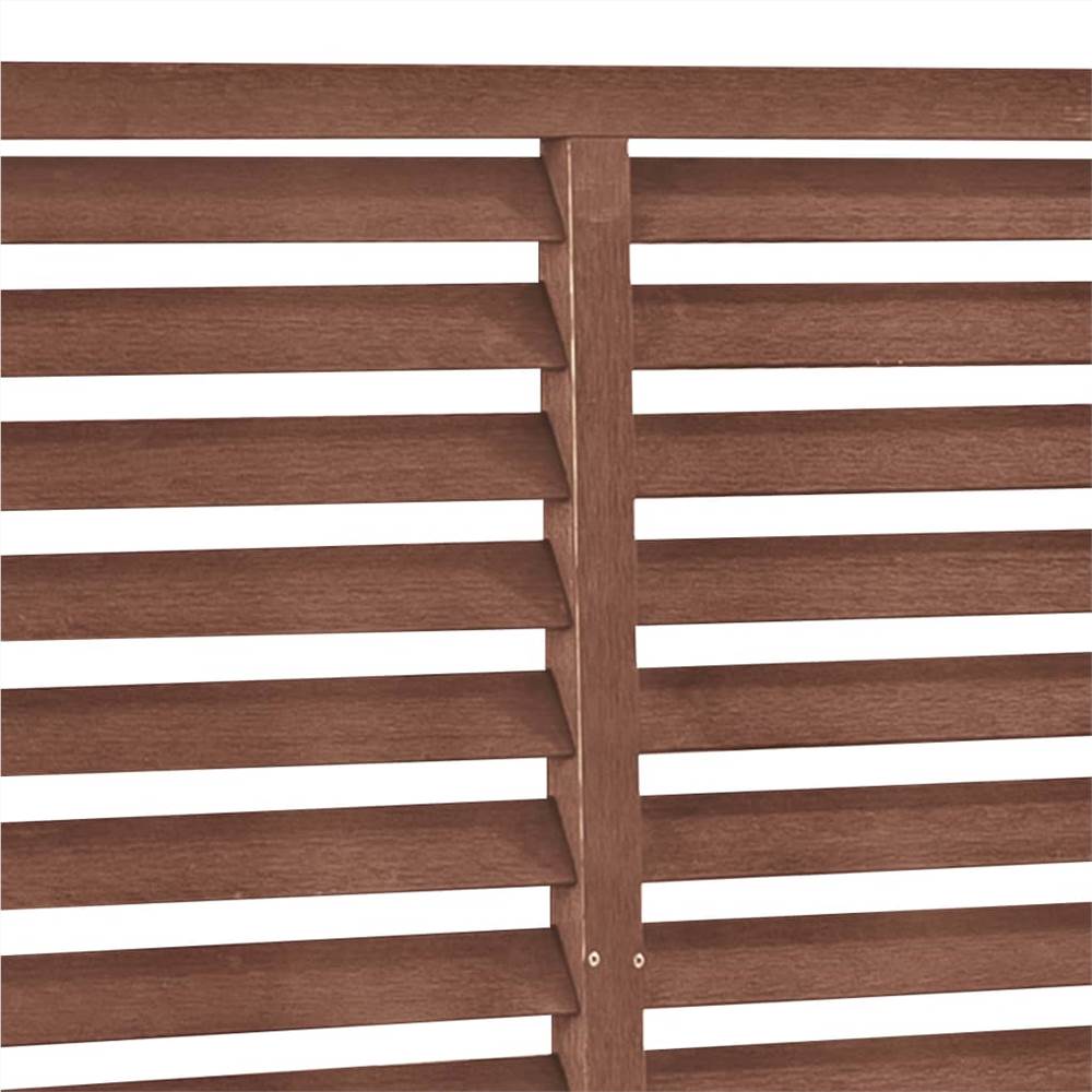 Louver Fence WPC 85x170 cm Brown