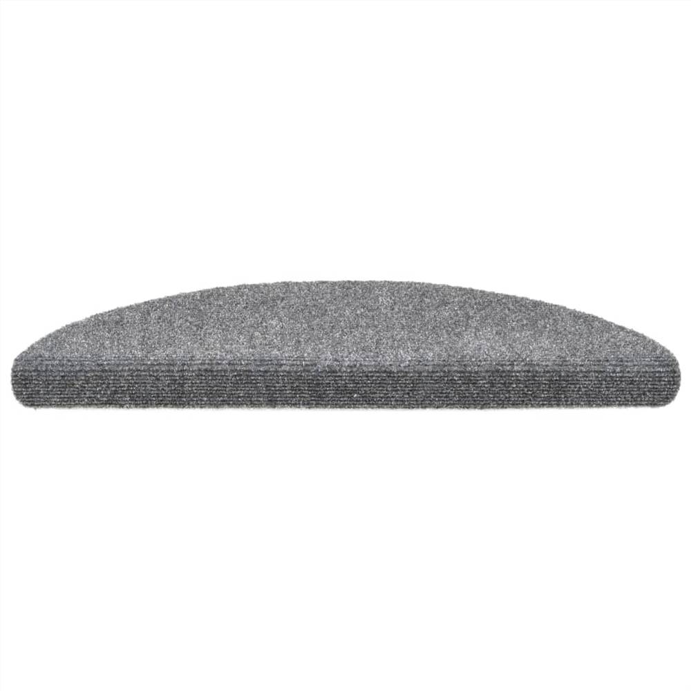 Self-adhesive Stair Mats 10 pcs Light Grey 54x16x4 cm Needle Punch