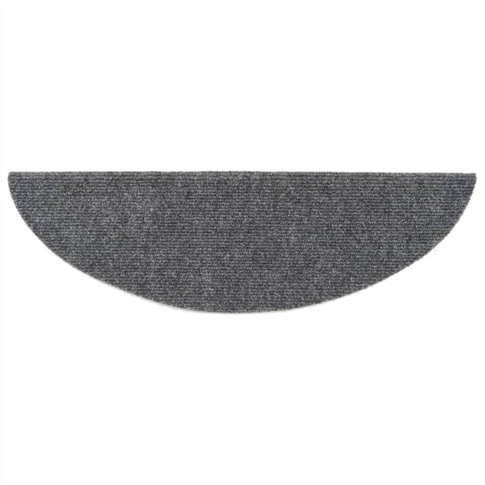 Self-adhesive Stair Mats 10 pcs Light Grey 54x16x4 cm Needle Punch