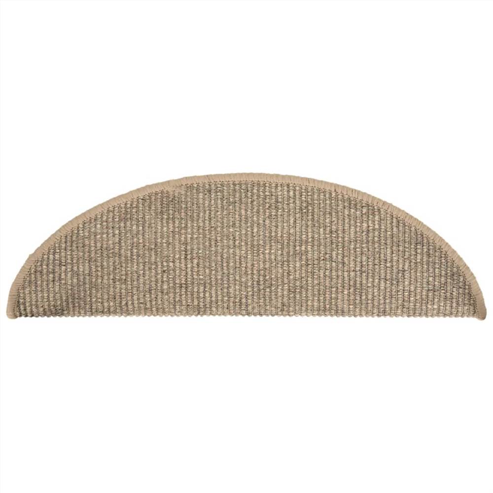 Self-adhesive Stair Mats 15 pcs 56x20 cm Dark Beige
