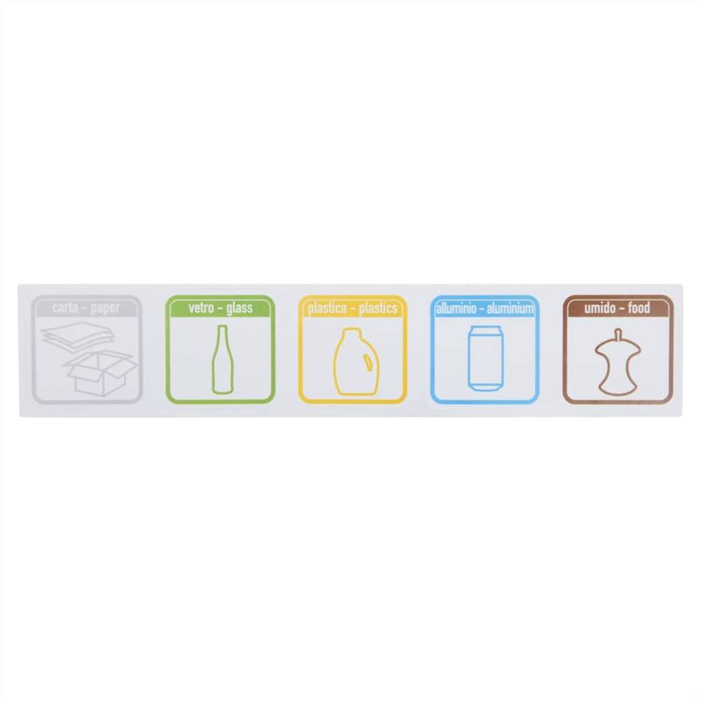 Waste Separation Bin Taupe 20 L 40x30x40 cm