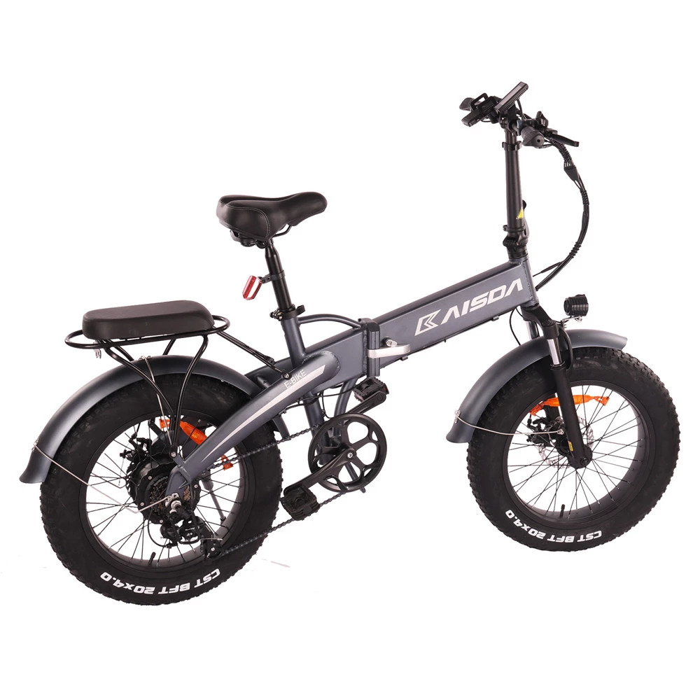 

KAISDA K2 20*4.0 inch Fat Tire CST Tire Off-road Folding Electric Moped Folding Bike Mountain Bicycle 500W Motor SHIMANO 7-Speeds Derailleur LCD Display 10Ah Battery Max Speed 35km/h Aluminum alloy Frame - Grey, Gray