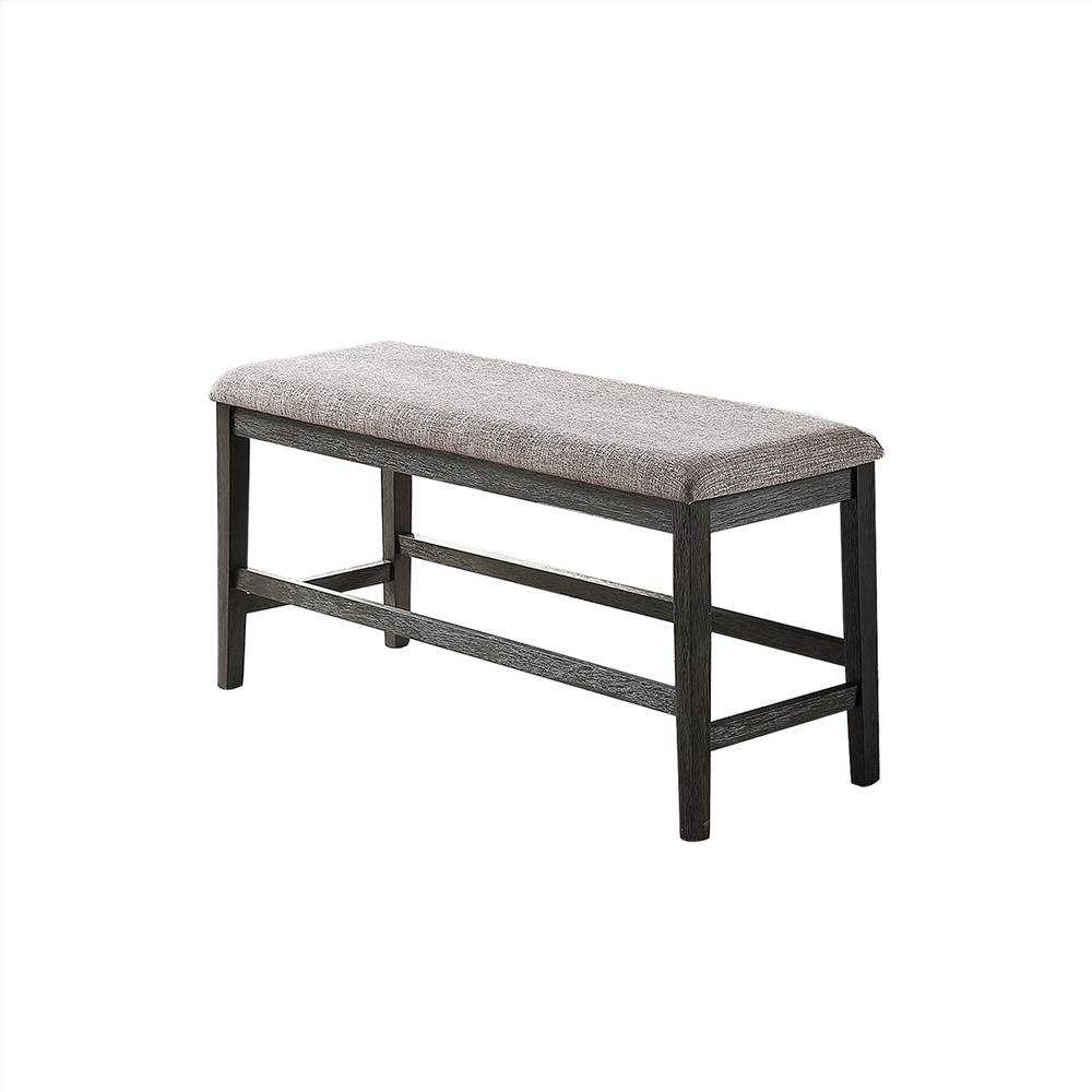

Fabric Upholstered Dining Bench with Wood Frame, for Restaurant, Cafe, Tavern, Office, Living Room - Gray