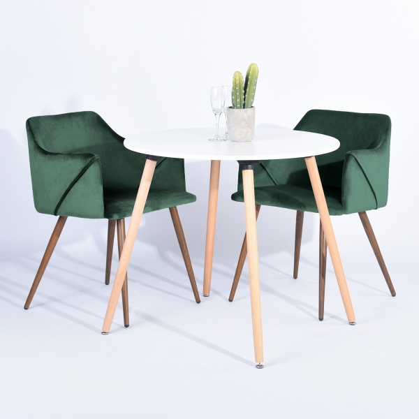 Velvet Upholstered Dining Chair Set of 2, with Curved Backrest, and Metal Legs, for Restaurant, Cafe, Tavern, Office, Living Room - Green
Velvet Upholstered Dining Chair Set of 2, with Curved Backrest, and Metal Legs, for Restaurant, Cafe, Tavern, Office, Living Room - Green