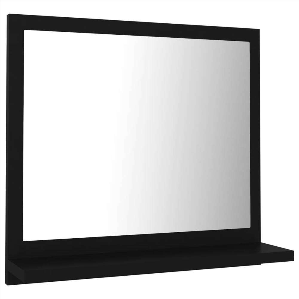 Bathroom Mirror Black 40x10.5x37 cm Chipboard